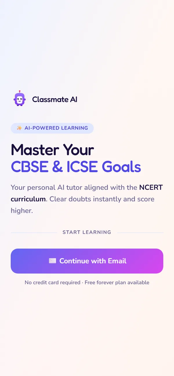 The Sign in screen: Tap Continue with Email