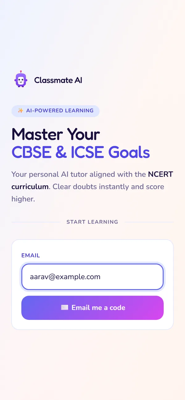 The Sign in screen: Type your email